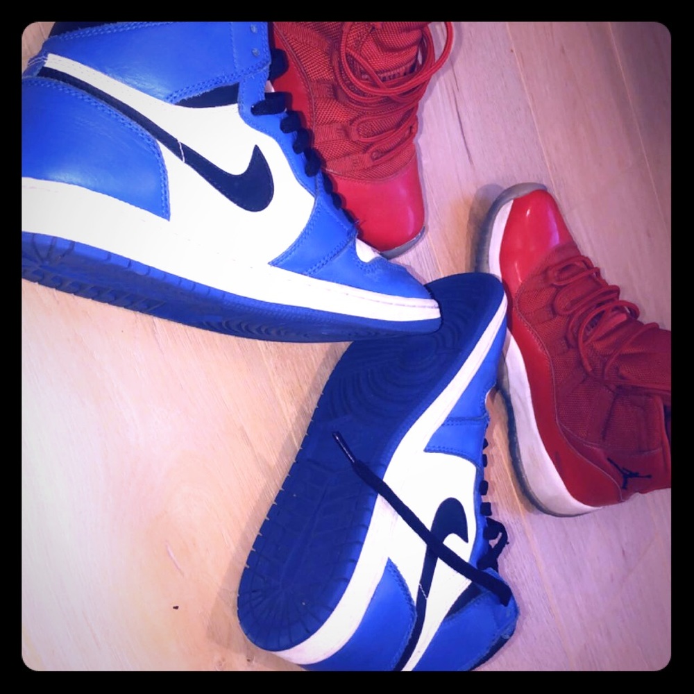 Jordan 1 royals Jordan 11 Gym reds
